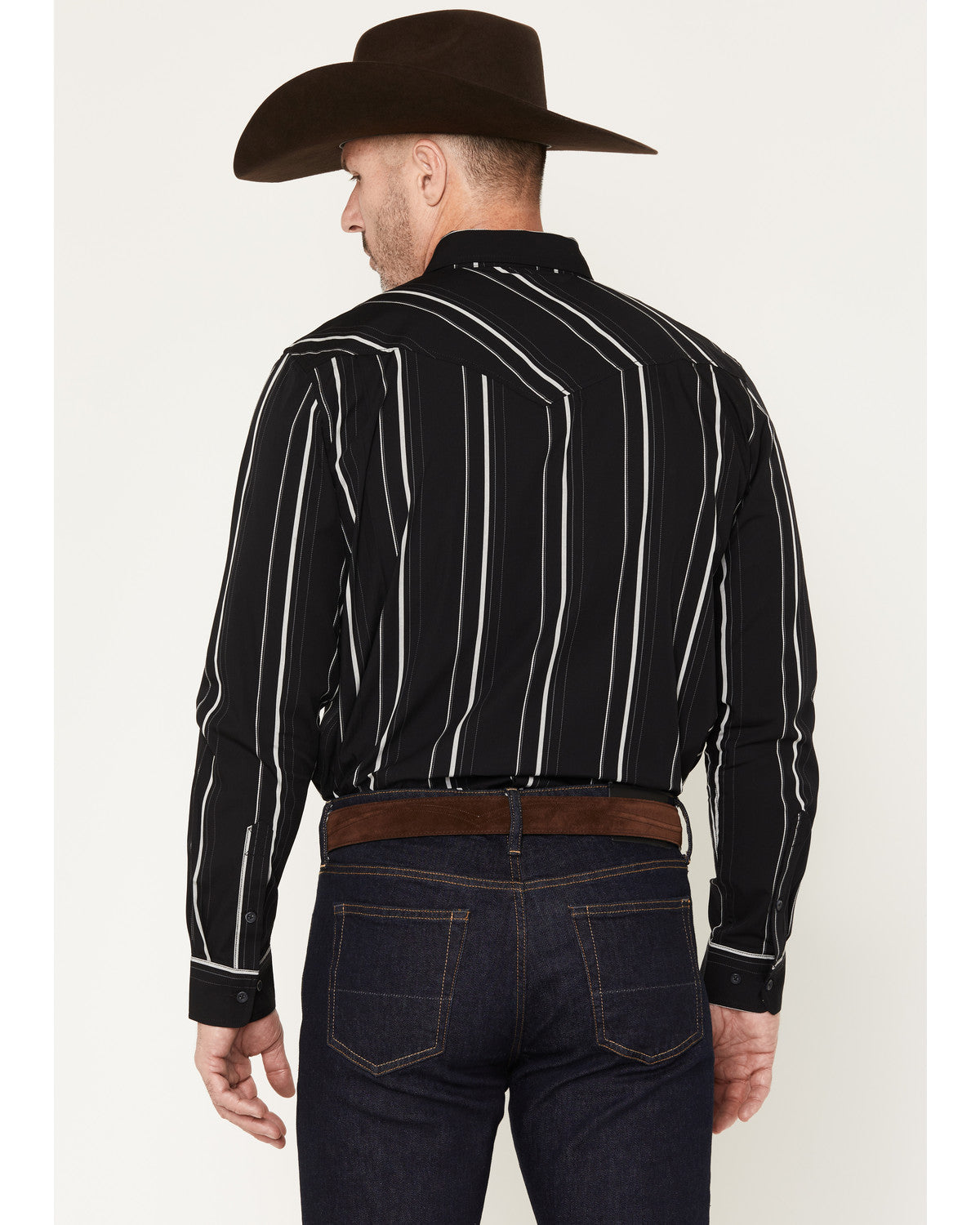 Black 1978® Men's Elm Striped Long Sleeve Button-Down Weste | Cody James Clothing