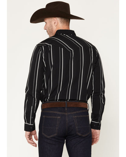 Black 1978® Men's Elm Striped Long Sleeve Button-Down Weste | Cody James Clothing