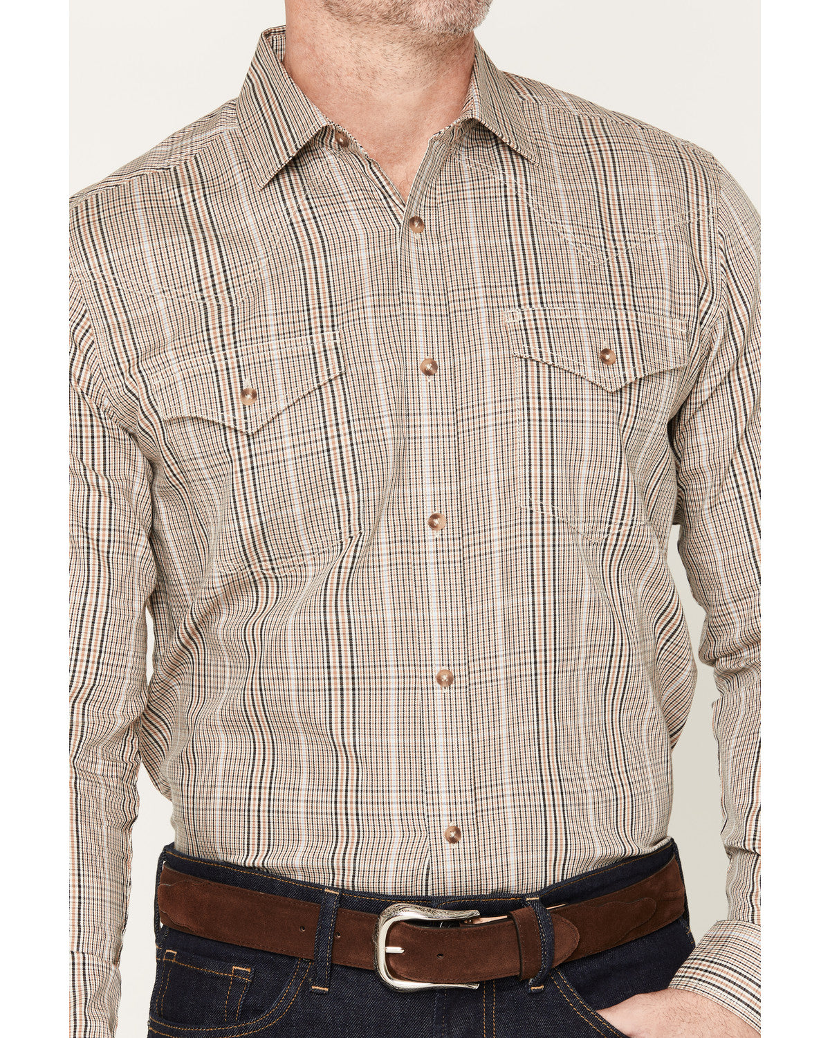 Black 1978® Men's Pondera Plaid Print Long Sleeve Button-Do | Cody James Clothing