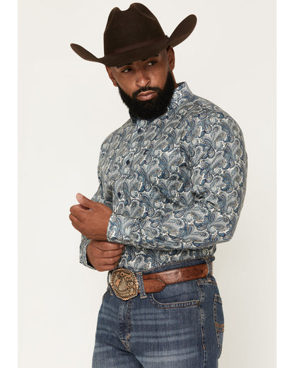 Men's Lost Resort Paisley Print Long Sleeve Button-Down Str | Cody James Clothing