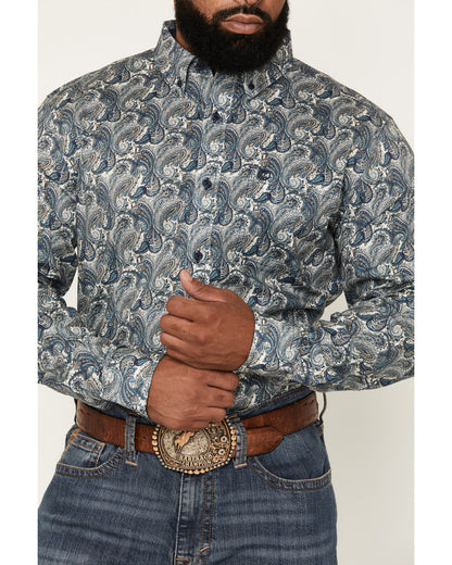 Men's Lost Resort Paisley Print Long Sleeve Button-Down Str | Cody James Clothing