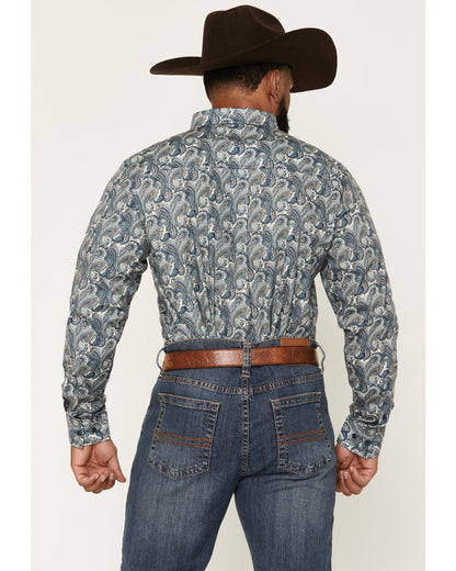 Men's Lost Resort Paisley Print Long Sleeve Button-Down Str | Cody James Clothing