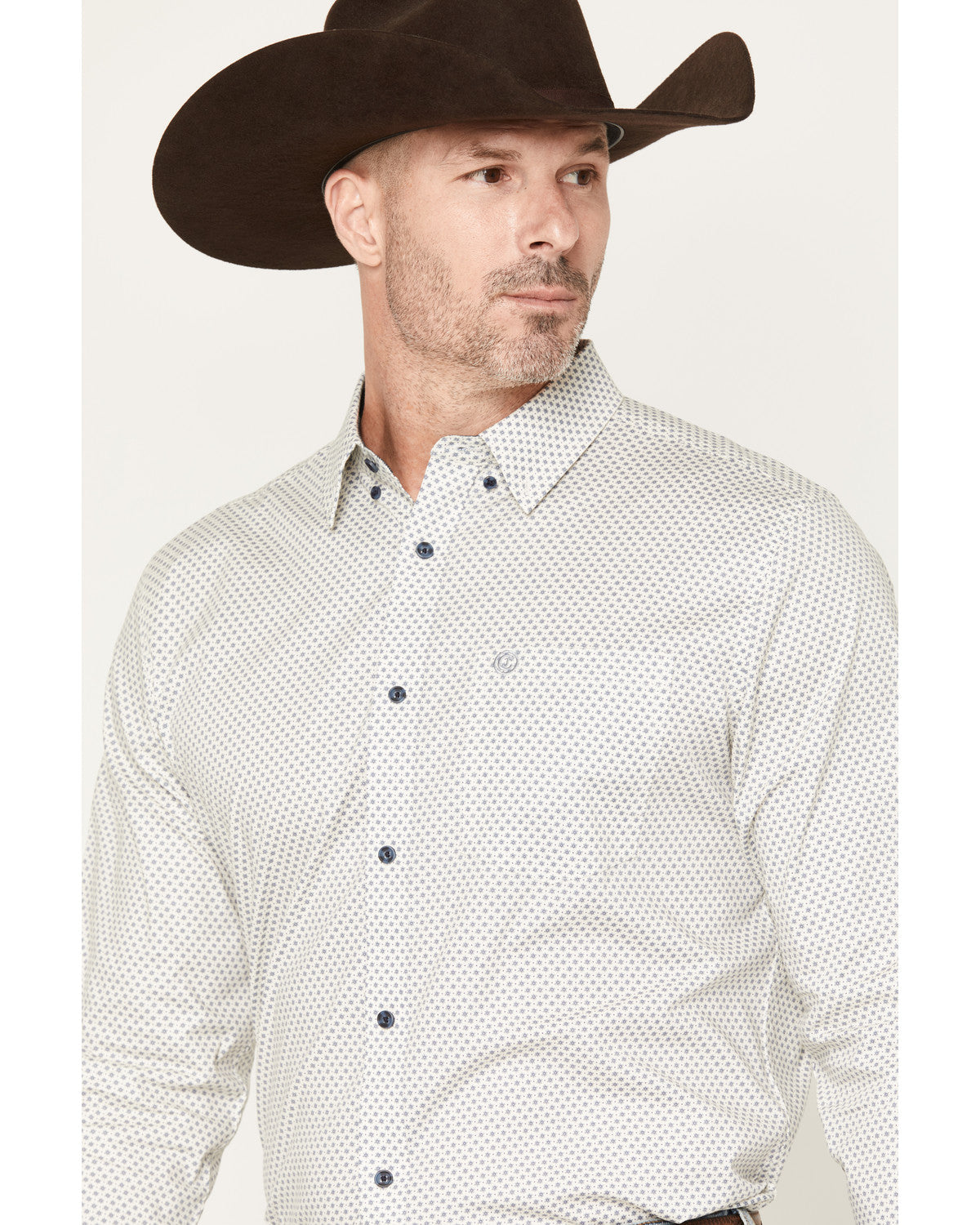 Men's NFR Geo Print Long Sleeve Button-Down Stretch Western | Cody James Clothing