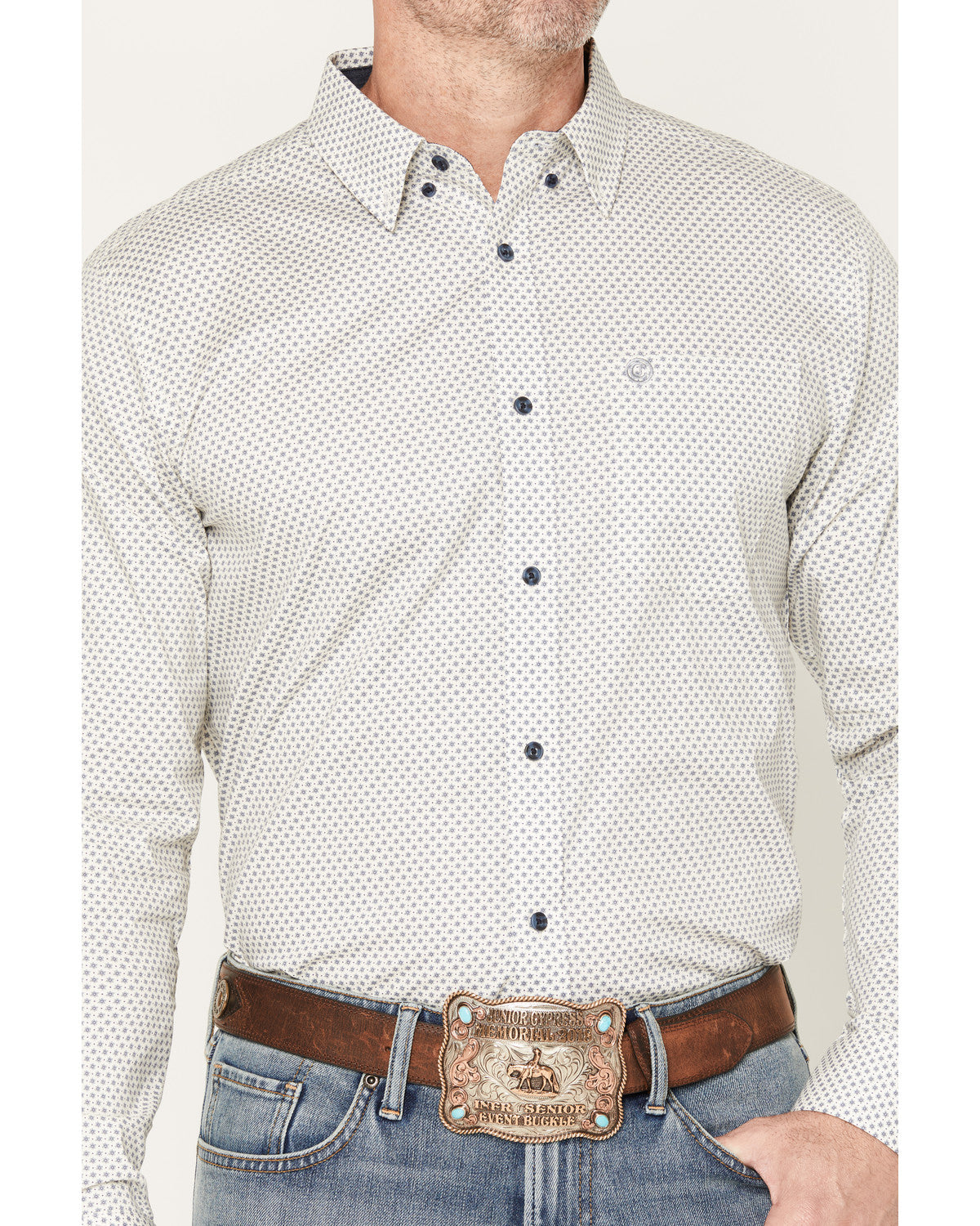 Men's NFR Geo Print Long Sleeve Button-Down Stretch Western | Cody James Clothing