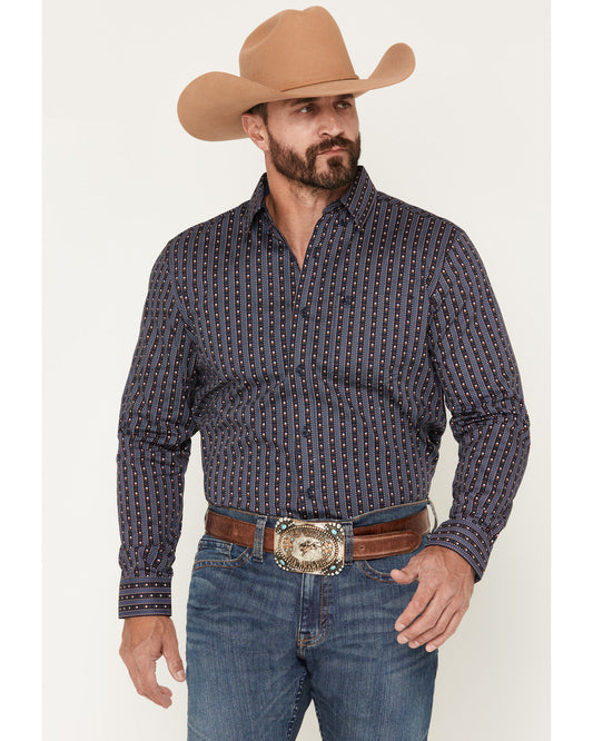 Men's Huckleberry Floral Striped Long Sleeve Button-Down St | Cody James Clothing