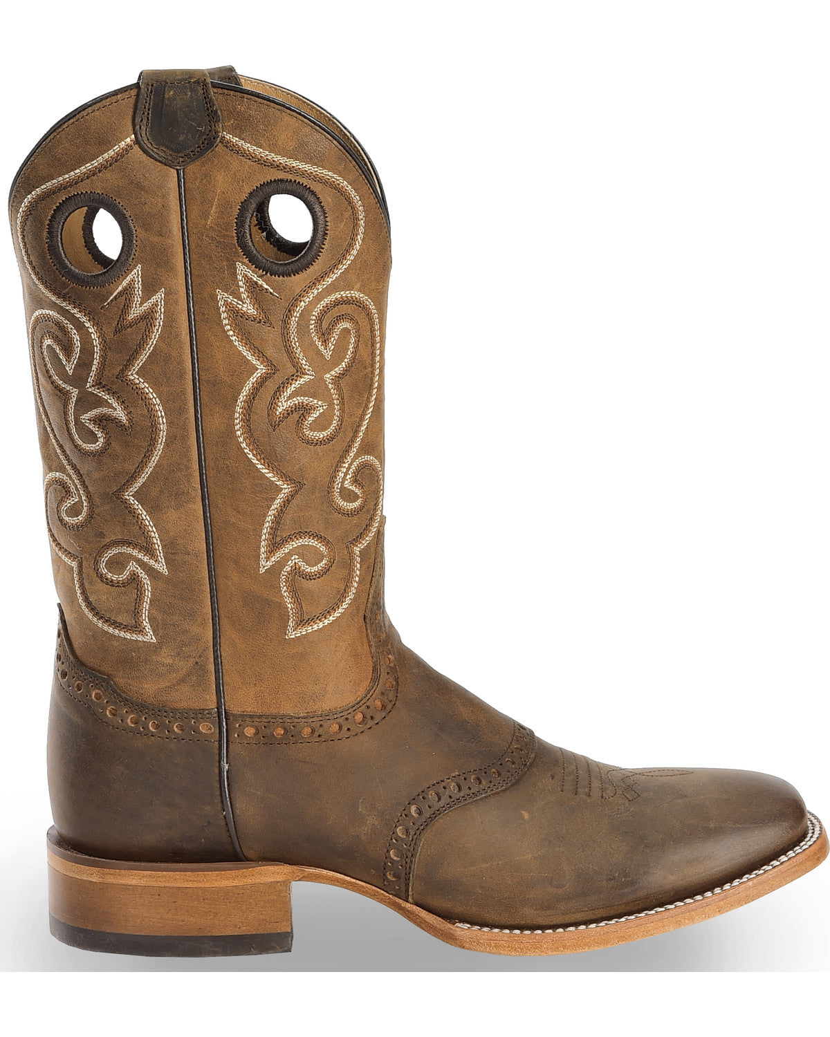 Men's Saddle Vamp Western Boots - Broad Square Toe | Cody James Boots