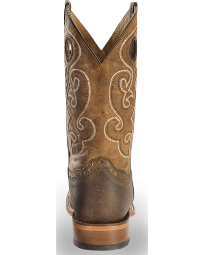 Men's Saddle Vamp Western Boots - Broad Square Toe | Cody James Boots